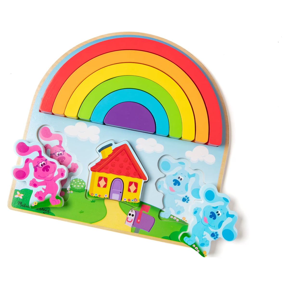 Wooden Rainbow Stacking Puzzle (9 Pieces) B258808