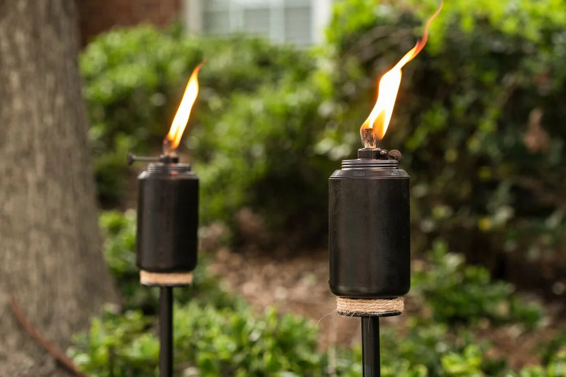 Adjustable Flame 65" TIKI Torch Resin Black F659