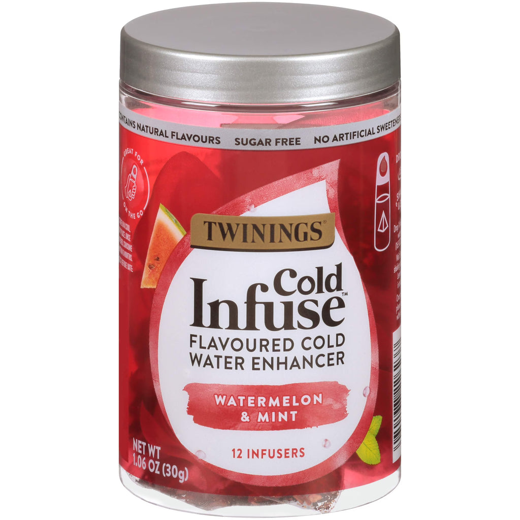 Twinings Cold Infuse Flavored Water Enhancer, Watermelon & Mint, 12 Count (Pack of 6) Z662490