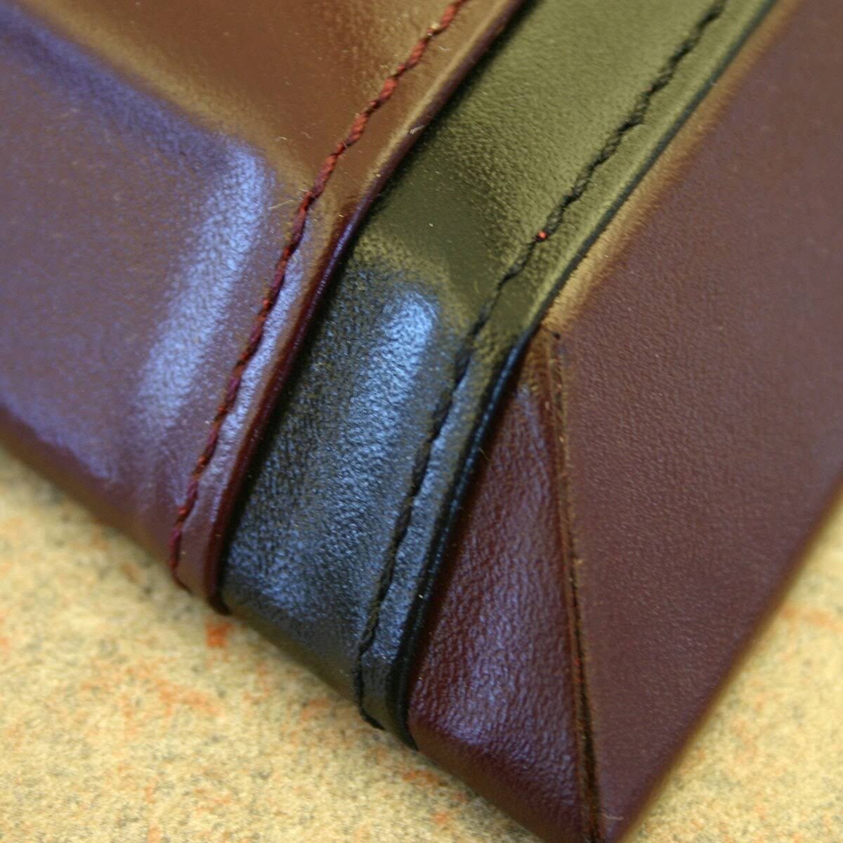 Burgundy Leather Double Pen Stand R225