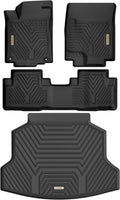 Black TPE Floor Mats Cargo Trunk Liners Set for Honda CR-V Y24167