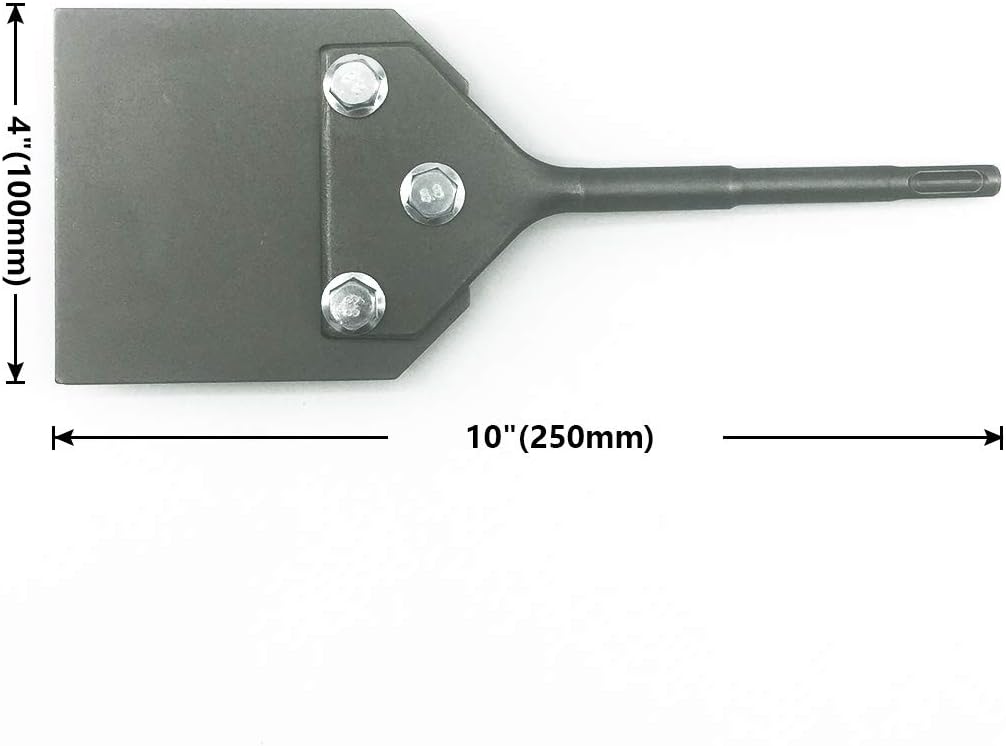 4 Inch Wide SDS-Plus Floor Scraper Tile & Thinset Scaling Chisel Pack of 2 H99913
