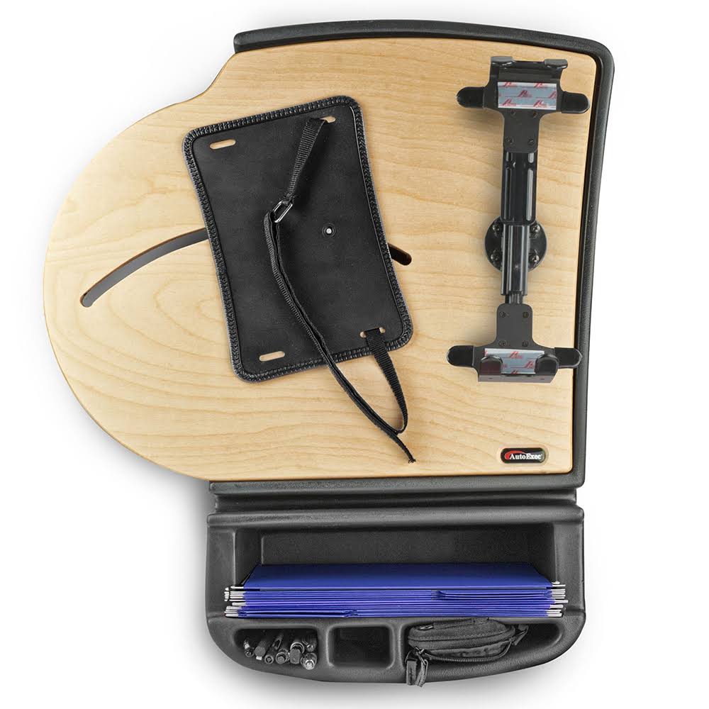 Car Desk with Built-in Power Inverter and Printer Stand E491