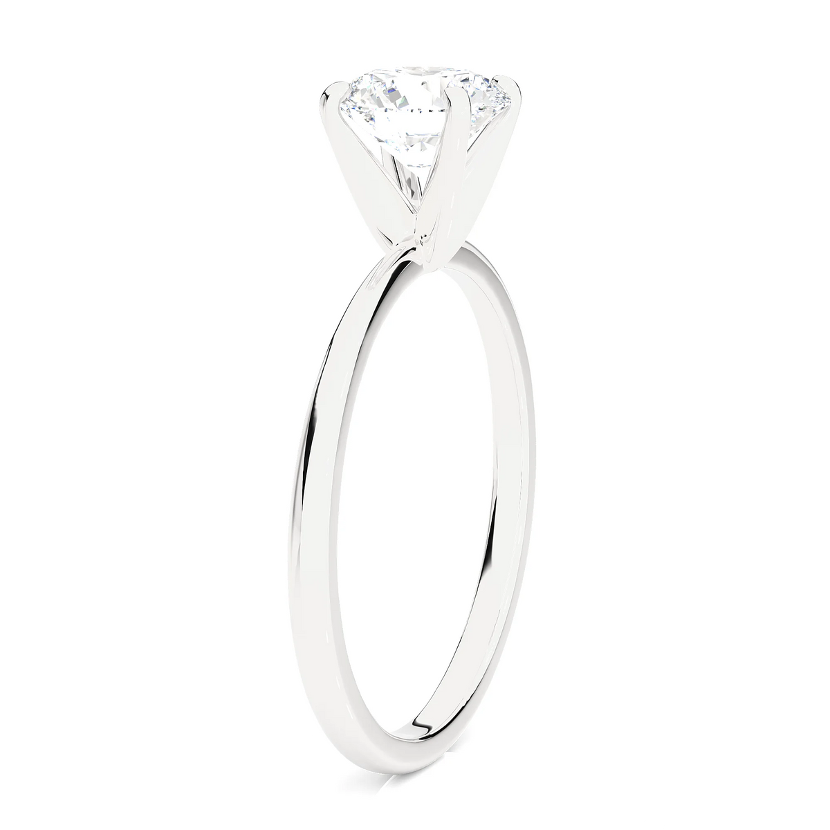 14k White Gold Solitaire Engagement Ring A6368