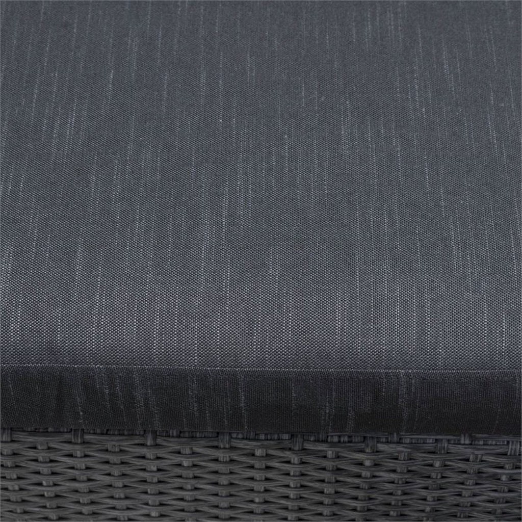 3 Piece Outdoor Wicker Sectional Sofa Set in Black D277