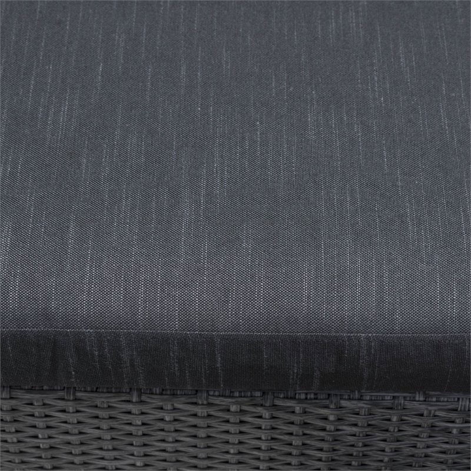 3 Piece Outdoor Wicker Sectional Sofa Set in Black D277