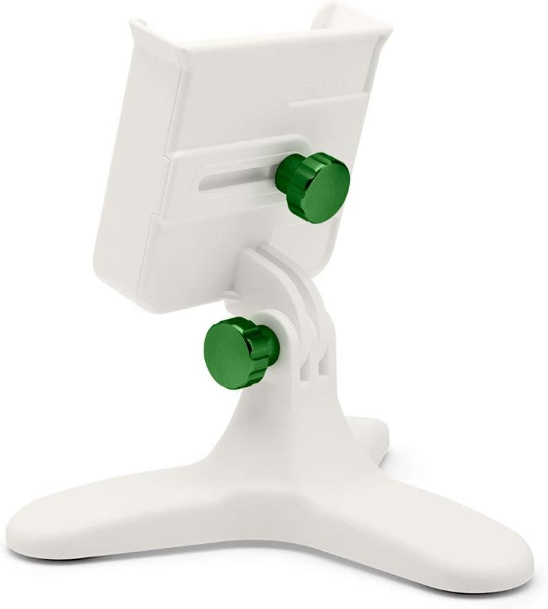 White Universal Desktop Cell Phone Holder with Red Billet Knobs Pack of 2 L311