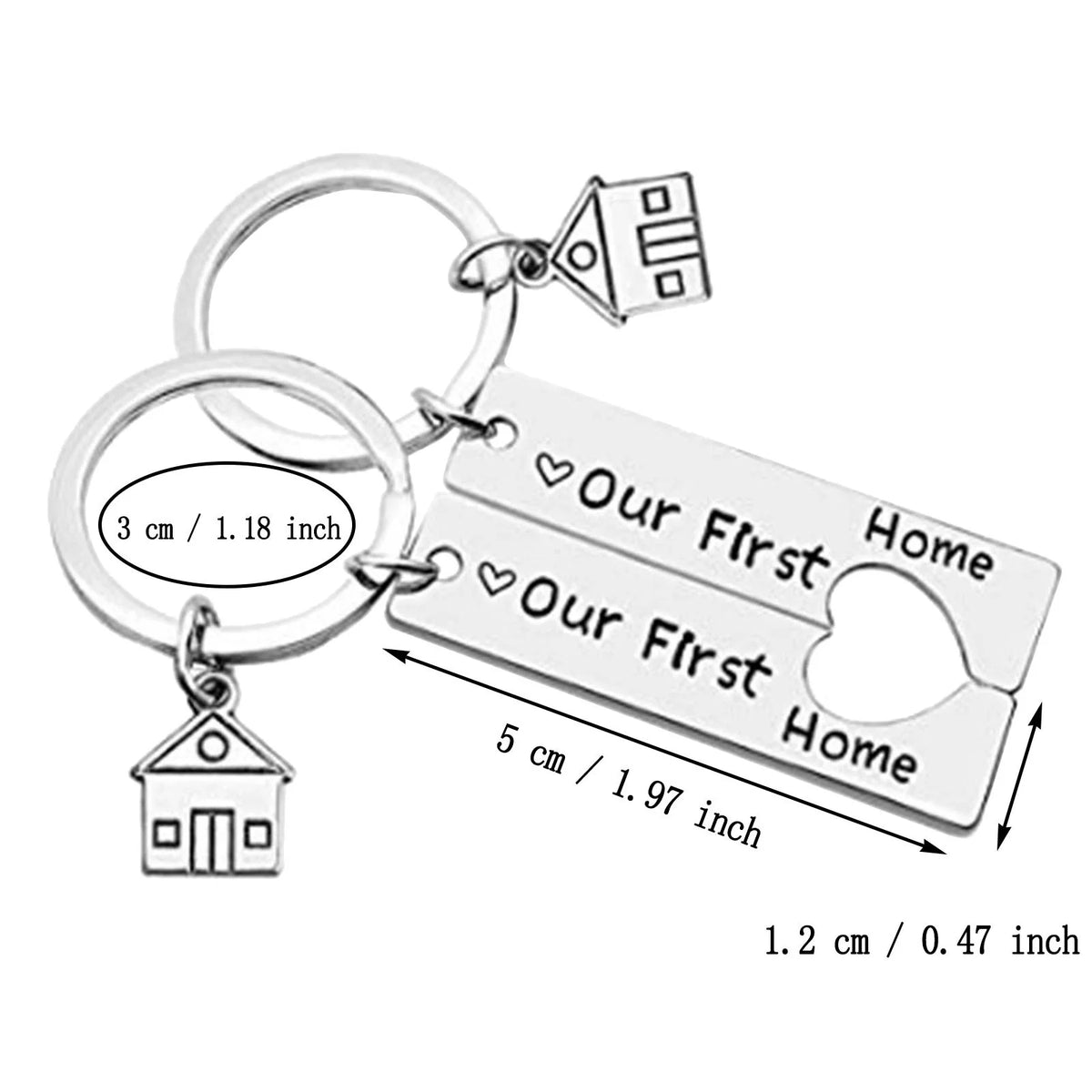 Our First Home Keychains New House Keychain House Keyrings Housewarming Gift Person Alarm Heavy Duty Key Ring Key Rings For Crafts Blank Keys Teasers For Women Womens Slim T2767