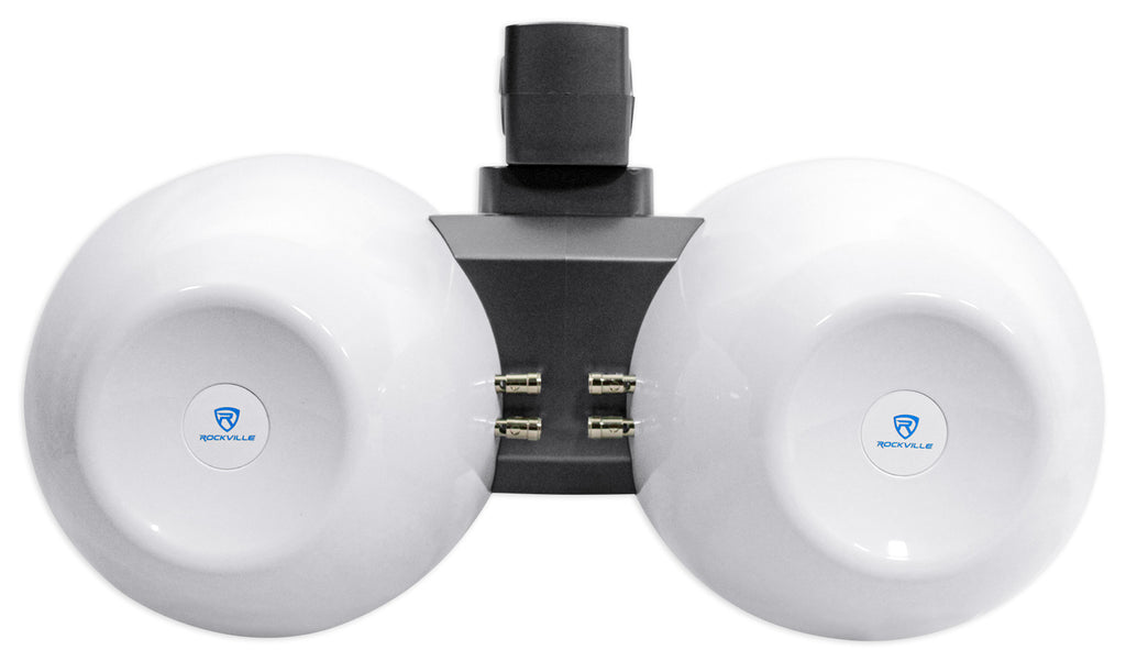 Dual 8" White 1600w Marine Wakeboard Tower Speaker Systems F403104