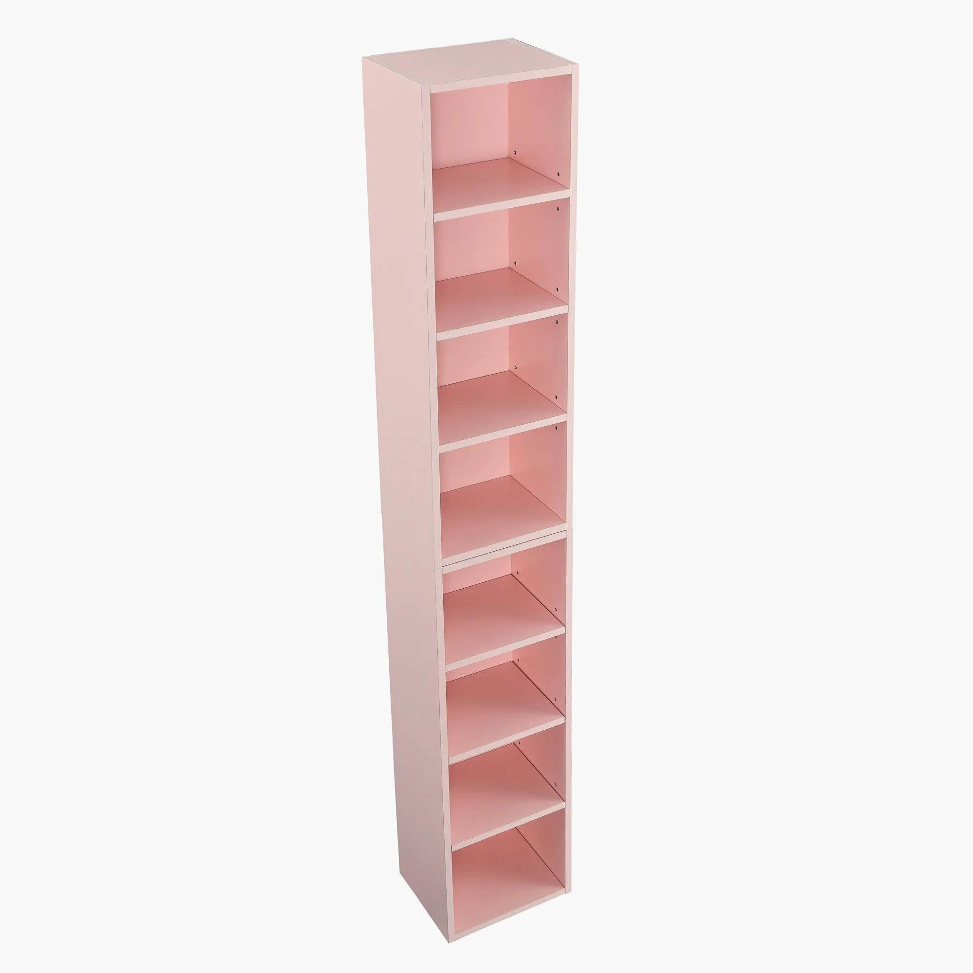 8-Tier Tall Narrow Bookcase with Adjustable Shelves H383
