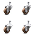 4 Swivel Caster Set with 3.5x22 Wheels and 1/2x22 Stem E168109