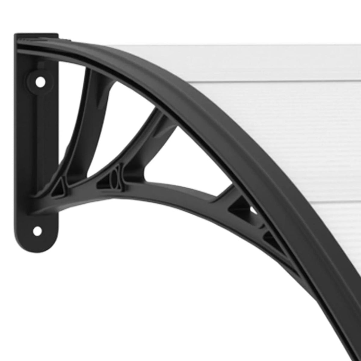 Door Canopy Black and Transparent 118.1"x31.5" PC U372115