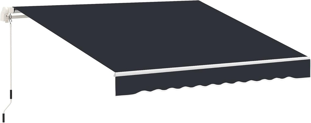 Black Manual Retractable Patio Awning C64709