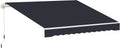 Black Manual Retractable Patio Awning C64709