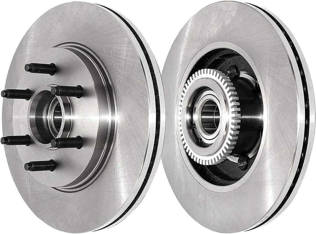 2WD 6-Lug Front Disc Rotors Brake Pads 6pc Set V730