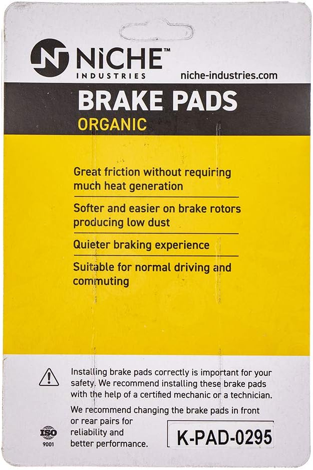 Brake Pad Set Organic Pack of 2 D1075
