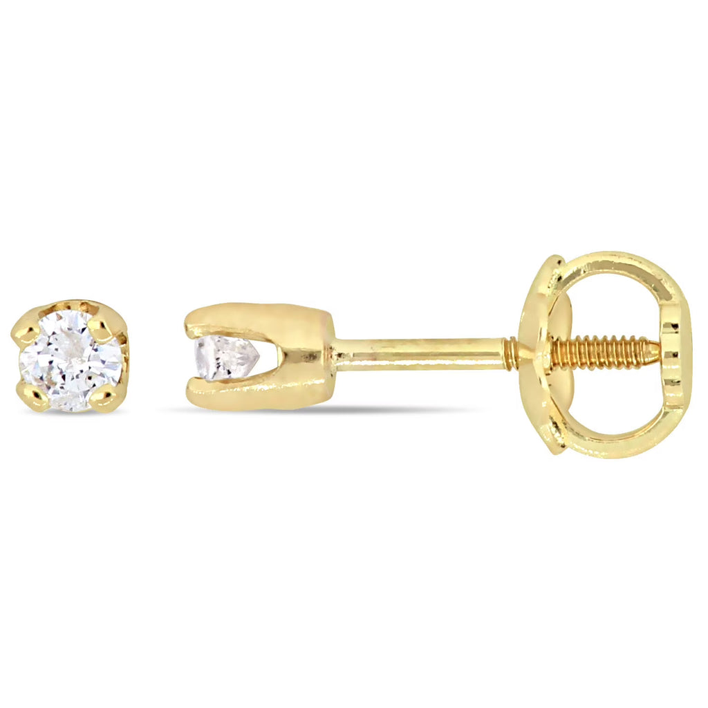 14kt Yellow Gold Screwback Stud Earrings T628577