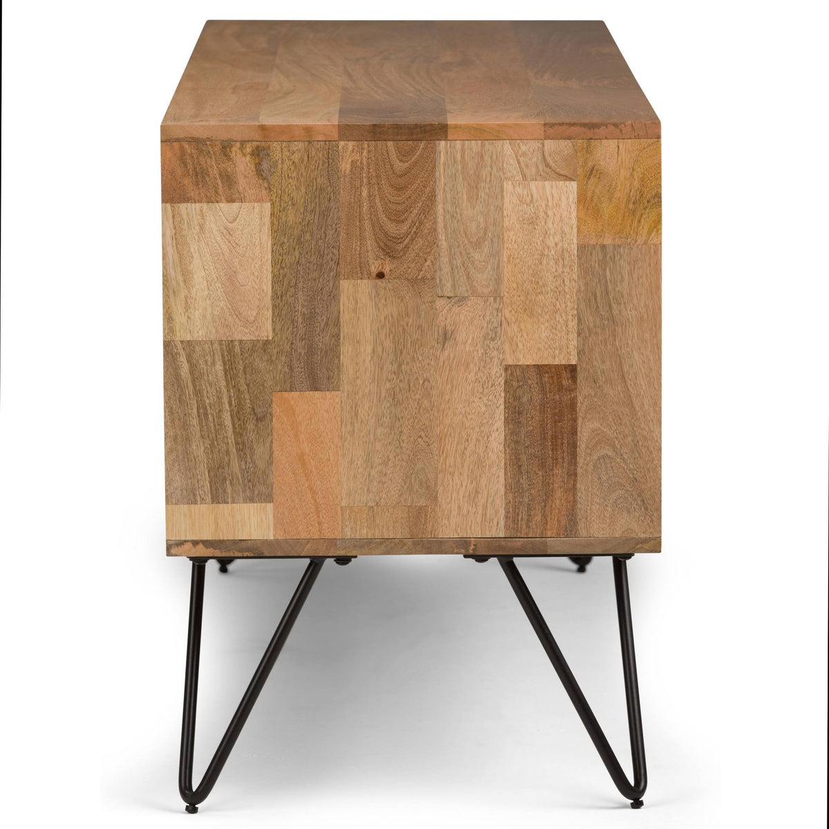 Natural Mango Wood and Metal TV Media Stand F2392