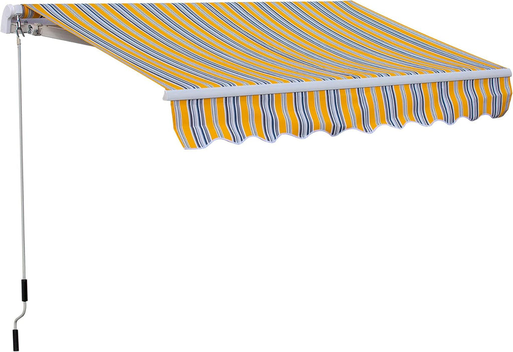 Black Manual Retractable Patio Awning C64709