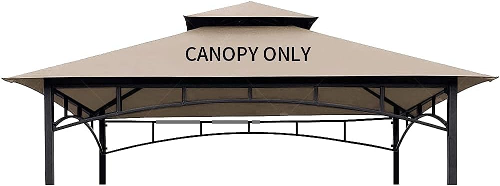 Brown 8 x 5 Double Tiered Replacement Canopy Roof N4482