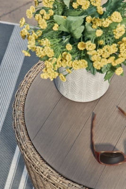 Beige Outdoor End Table M160691