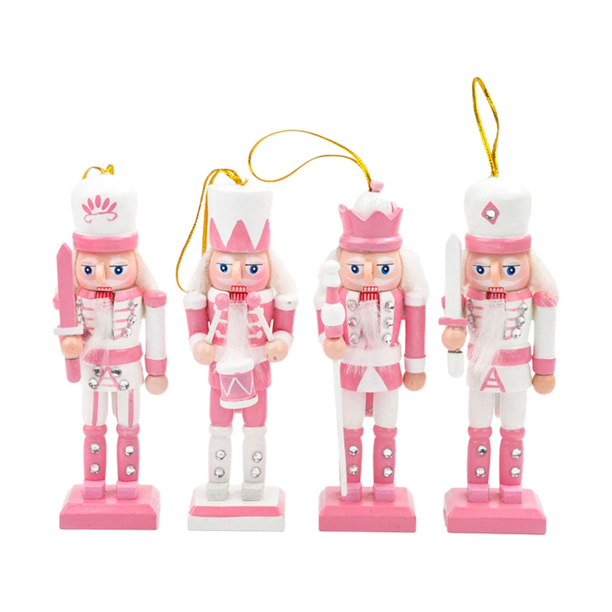 Pink Nutcracker Soldier Figurine Doll Ornament H1451