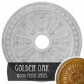 23 1/2x22OD x 3 7/8x22ID x 1x22P Hand-Painted Golden Oak Ceiling Medallion C5988