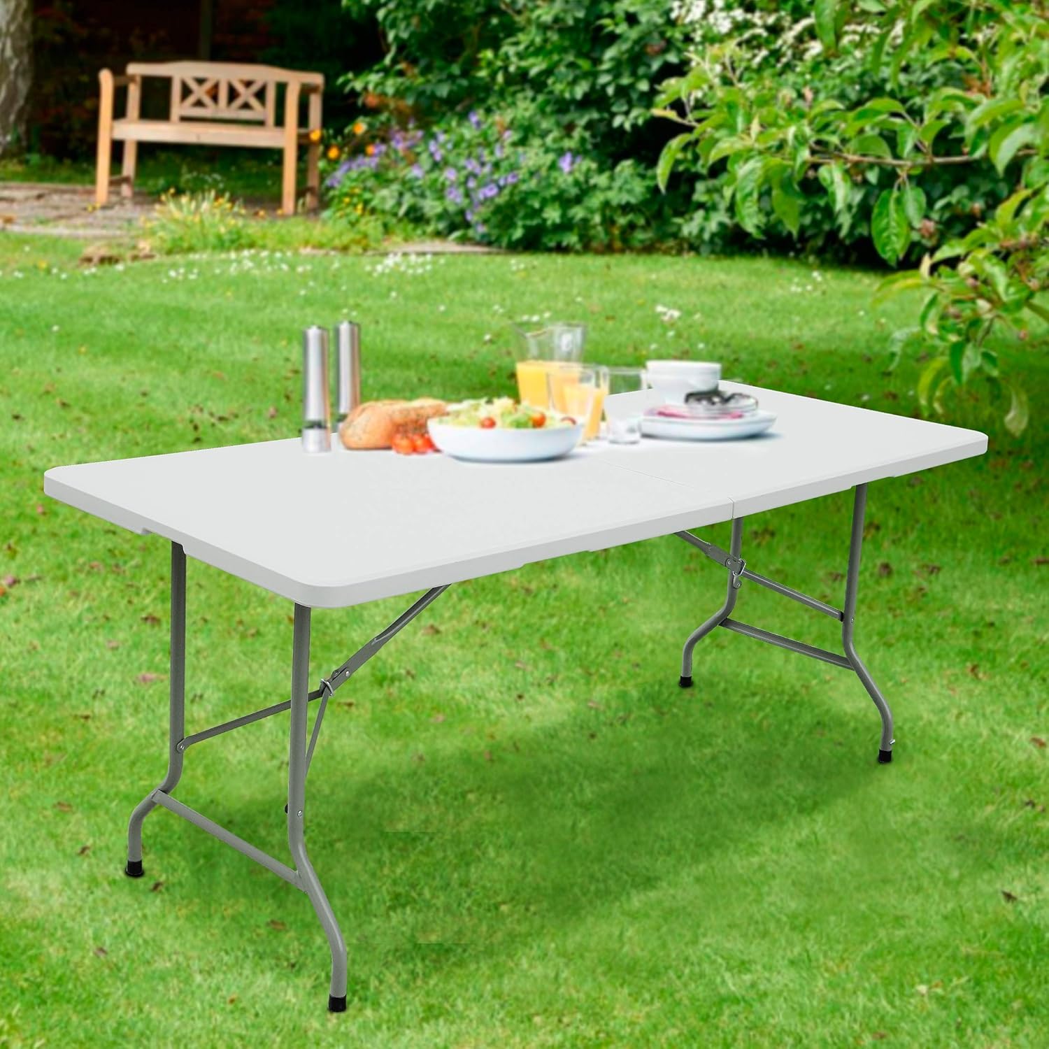 6ft Folding Utility Table (White) P736489