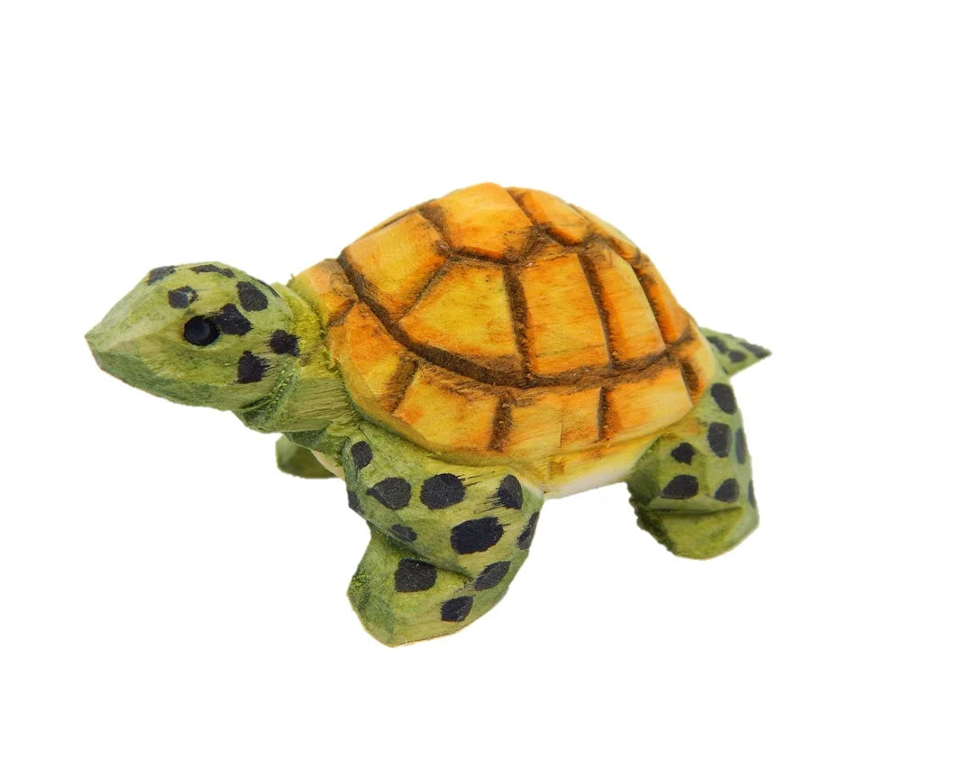 Small 2" Wooden Turtle Figurine X877962