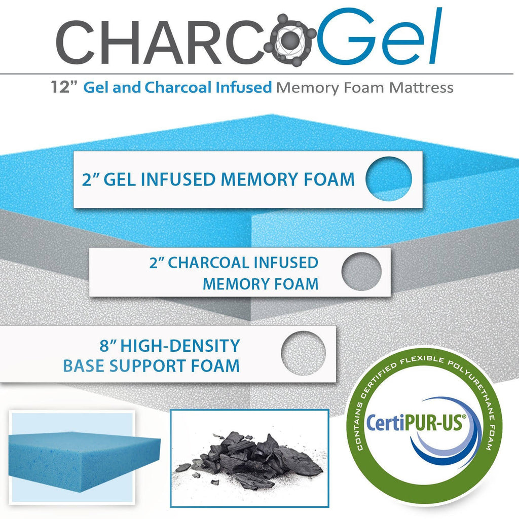 12-Inch California King Gel Infused Memory Foam Mattress M616030