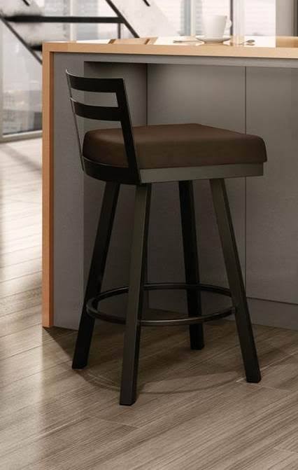 Brown Swivel Counter Stool W6654