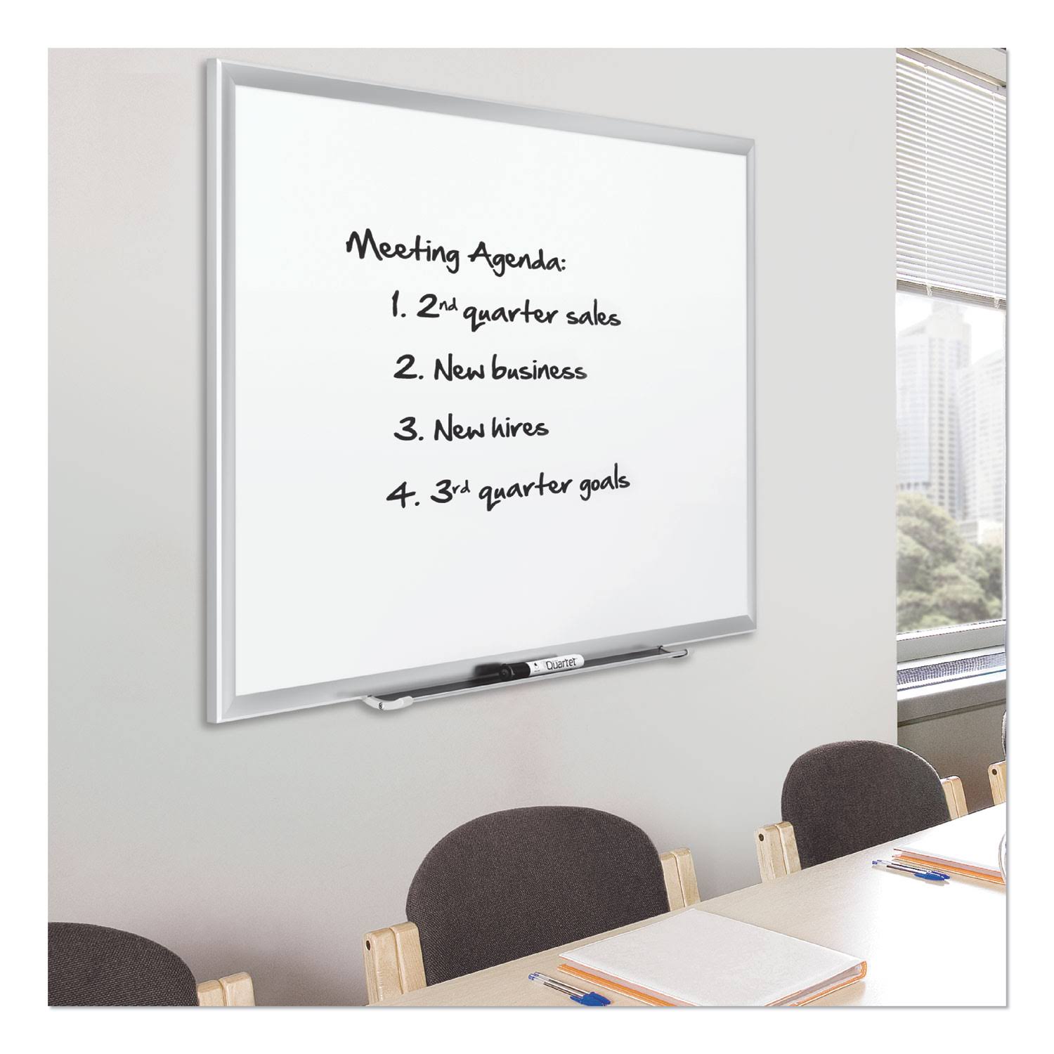 Porcelain Magnetic Board 36x22 x 24x22 Aluminum Frame U324979