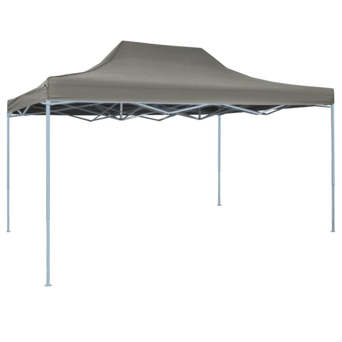 Folding Party Tent Outdoor Gazebo Canopy Steel Frame Sunshade Shelter Anthracite 9.8ft x 13.1ft x 10.3ft D856693