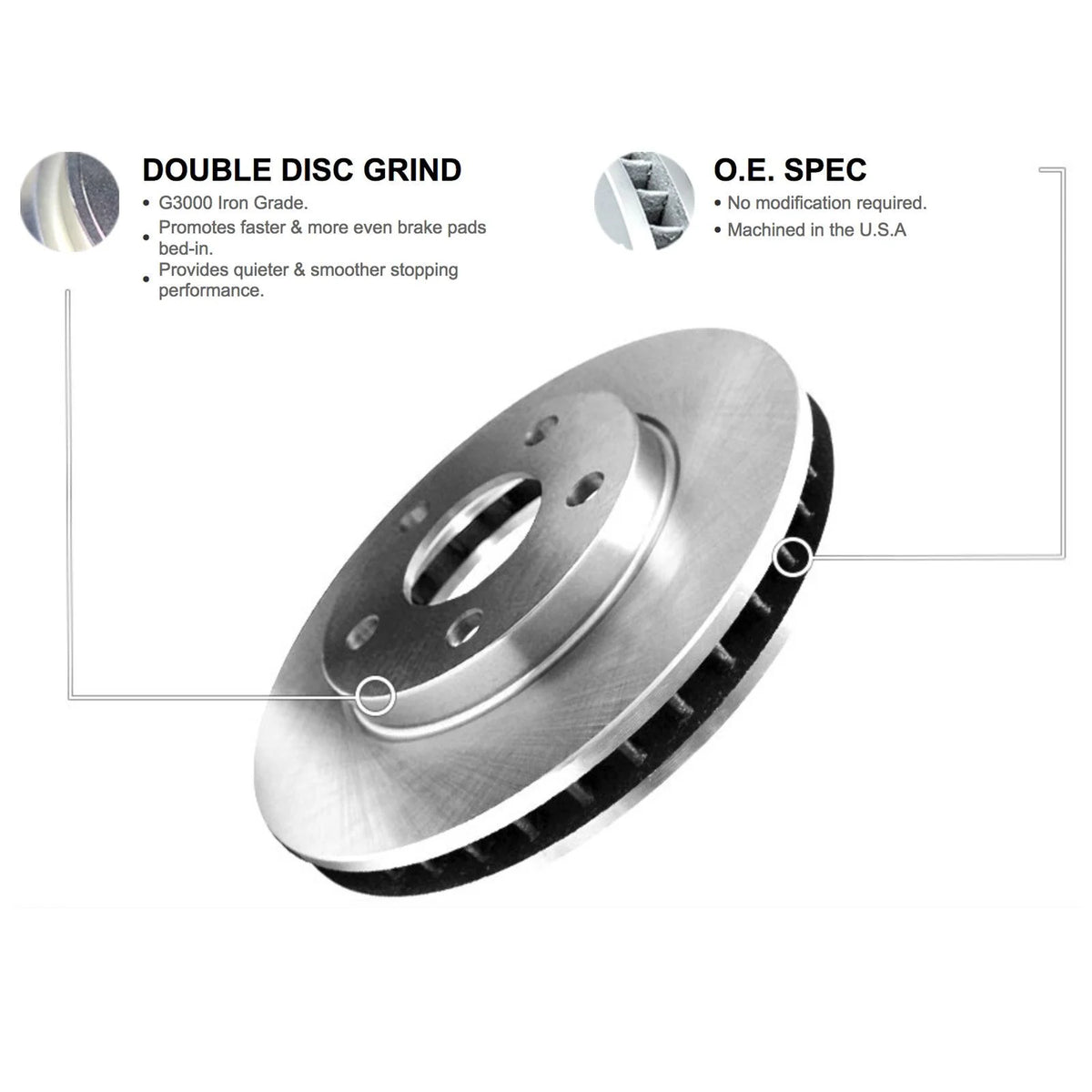 Brake Rotor Blank with Optimum OE Pads C6619