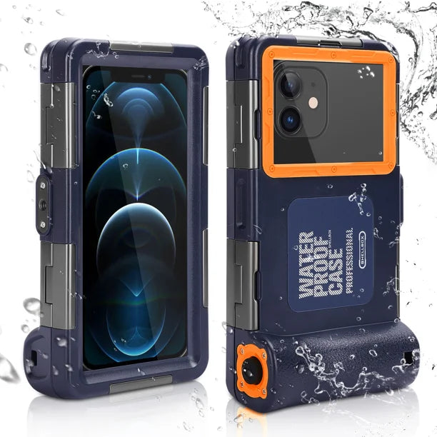 Waterproof Protective Case for Phones Up to 6.9 Inch with Lanyard H164
