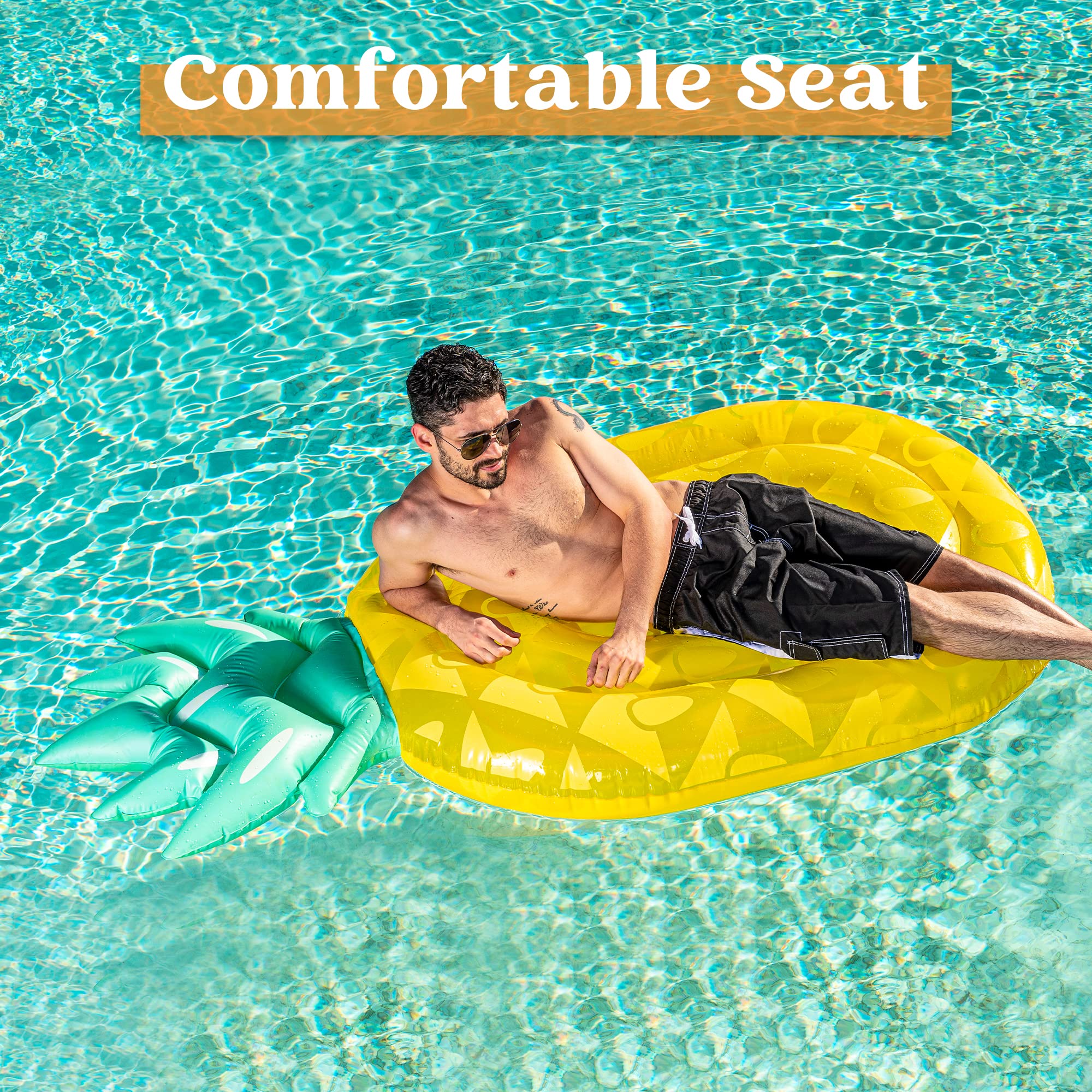 84" Giant Inflatable Pineapple Pool Float C817651
