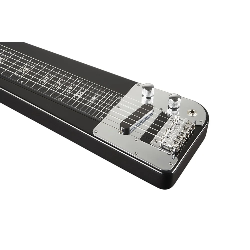 Metallic Black Lap Steel Guitar with Stand and Gig Bag H246