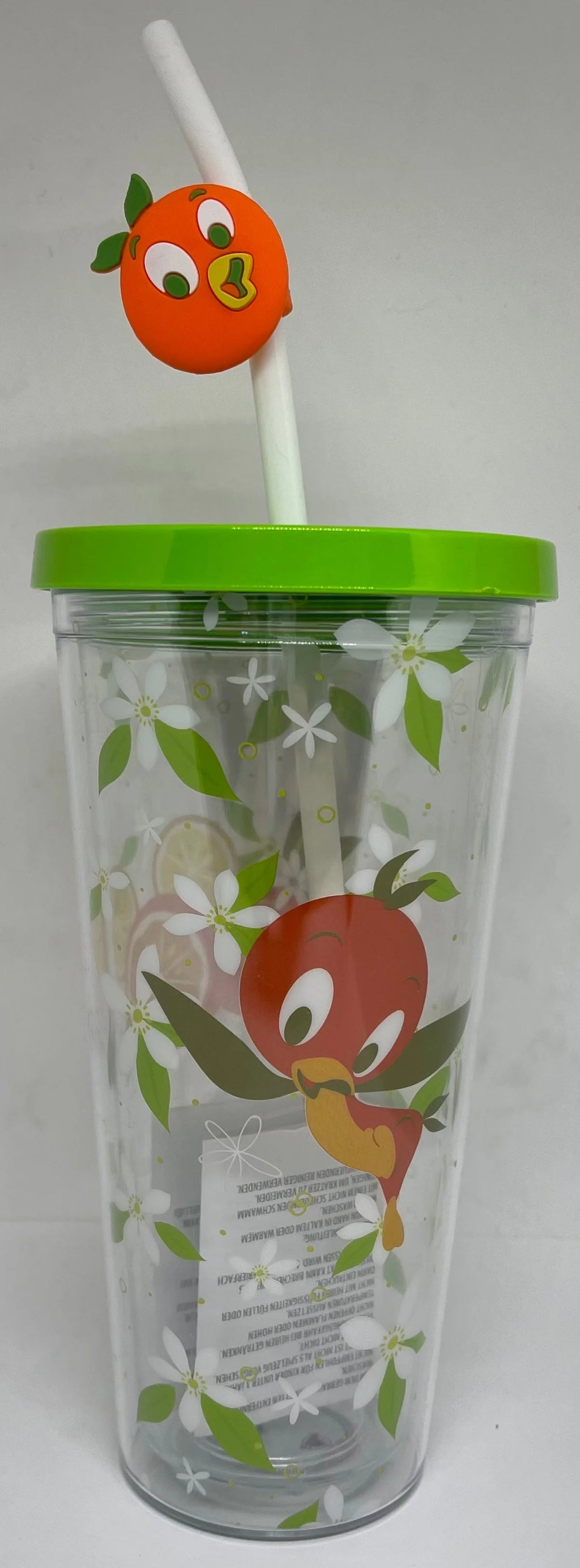 Orange Bird Sipper Straw Tumbler Cup with Straw Y66614