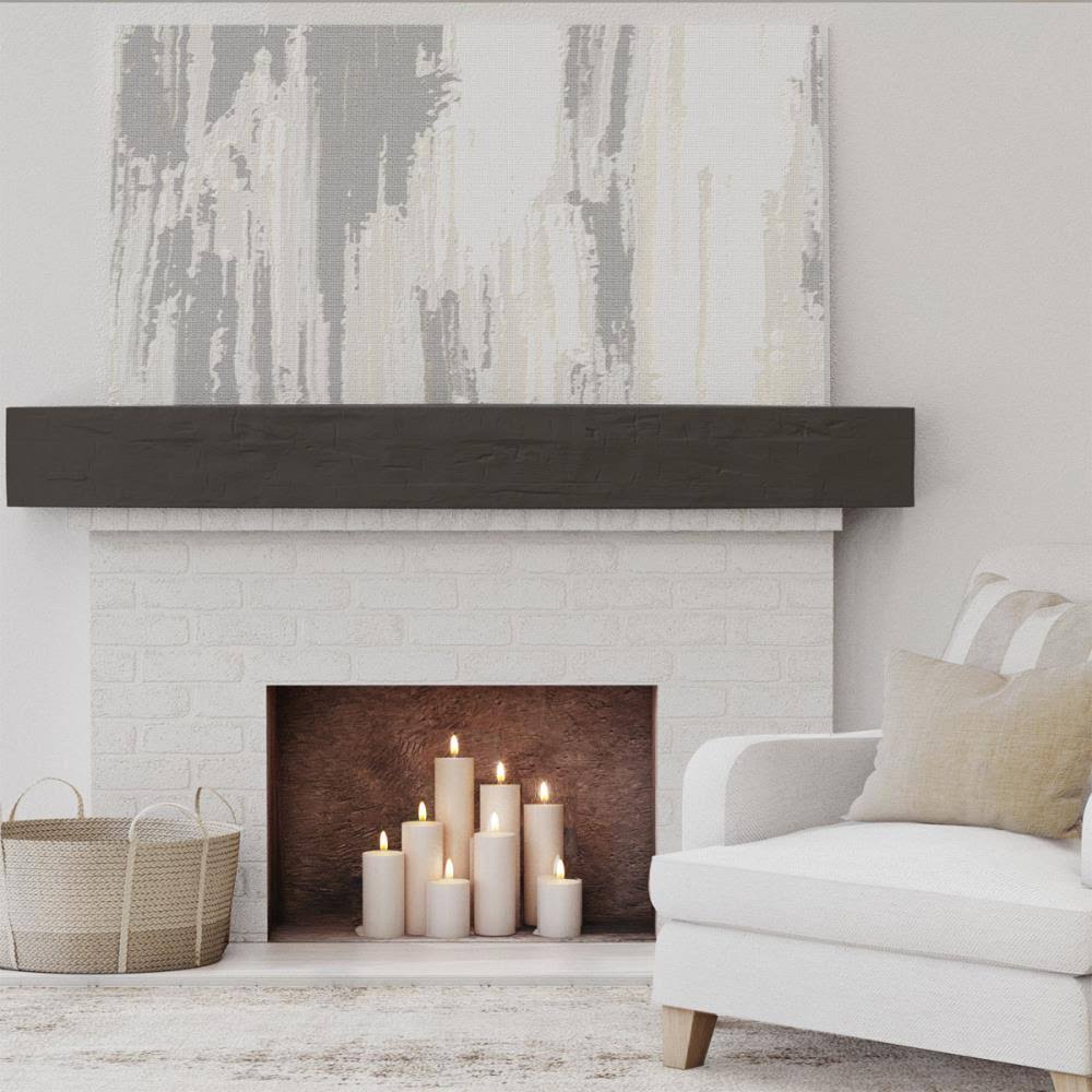 Hand Hewn Faux Wood Fireplace Mantel O7032