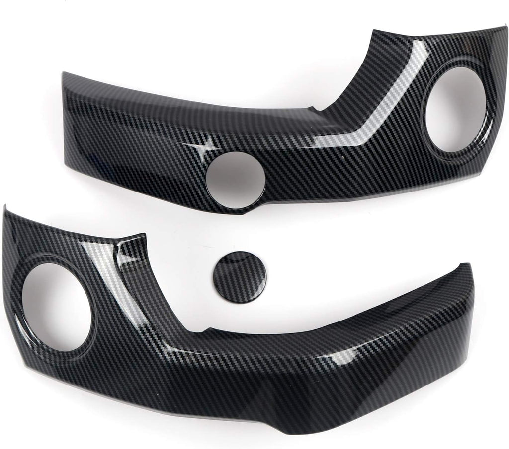 ABS Carbon Fiber Grain Center Console Air Outlet Vent Decor Cover Trim 3pcs V5804