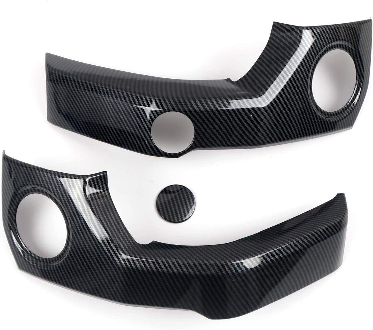 ABS Carbon Fiber Grain Center Console Air Outlet Vent Decor Cover Trim 3pcs V5804