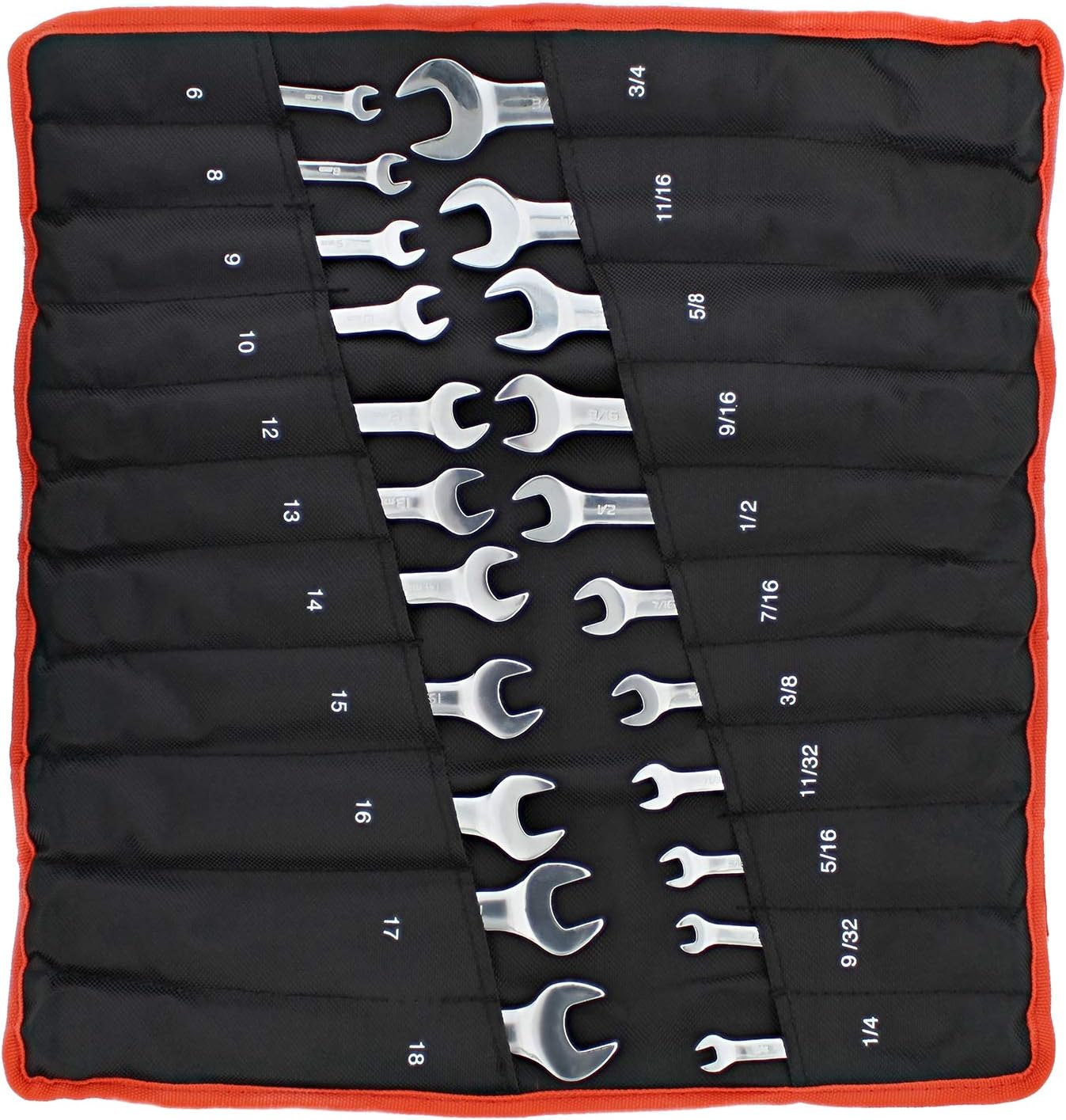 22-Piece Ratchet Wrench Set Metric SAE Reversible S130116