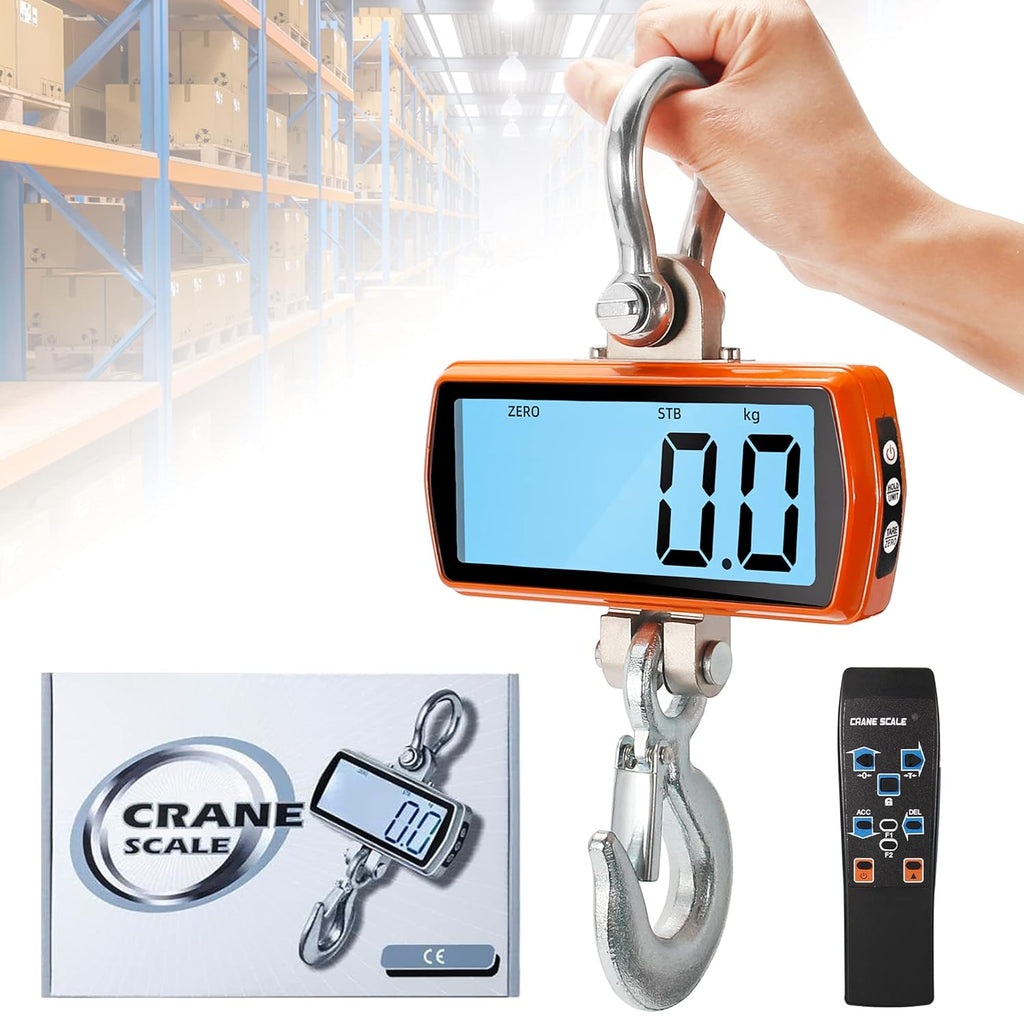 1000kg/2200lb Wireless Digital Crane Scale with Remote Control M109344