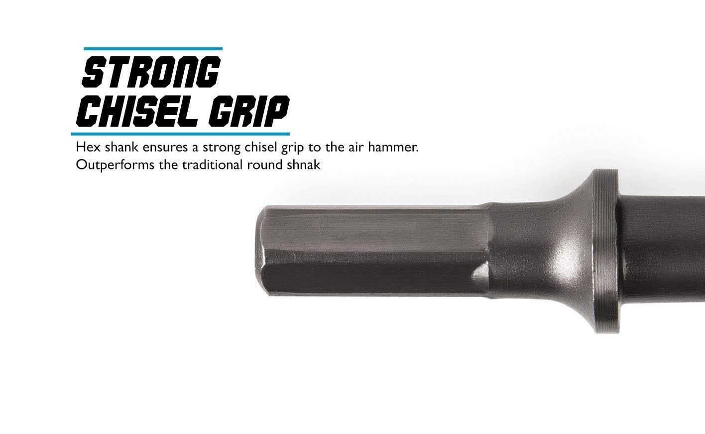 Air Hammer, Hex Shank + 4 Chisels N254