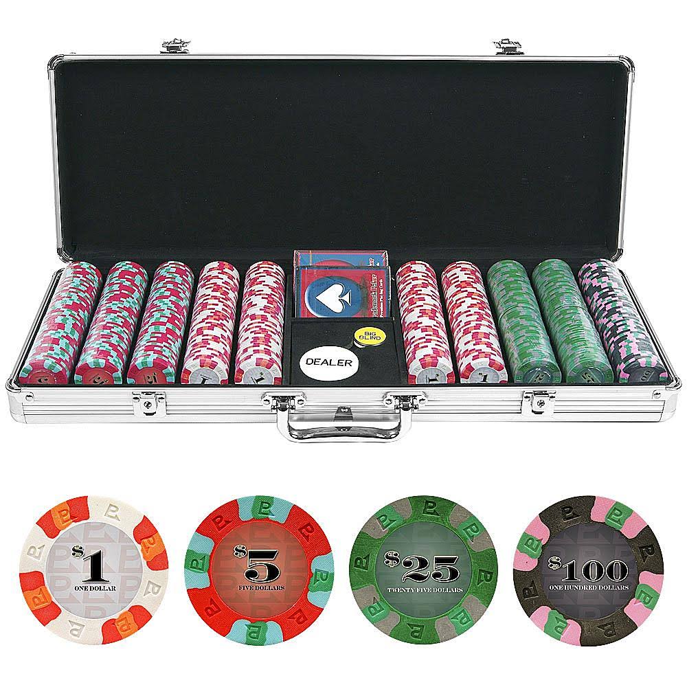 500 Chip Poker Set with Aluminum Case P1157