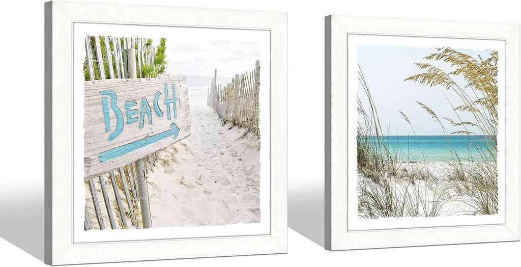 13''x13'' Framed Beach Shell Wall Art P7438