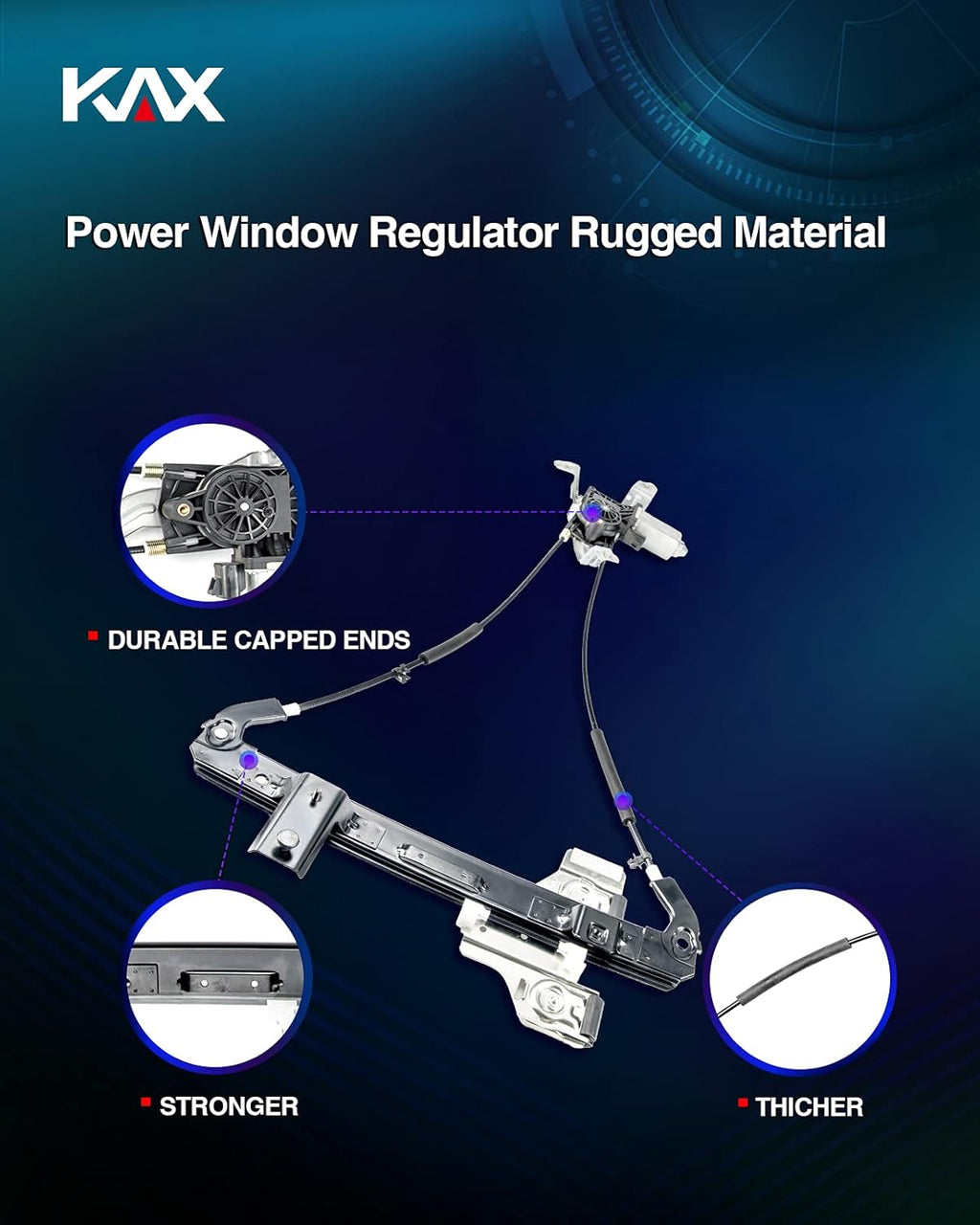 Power Window Regulator and Motor Assembly Rear Left Driver Side Pack of 2 V972