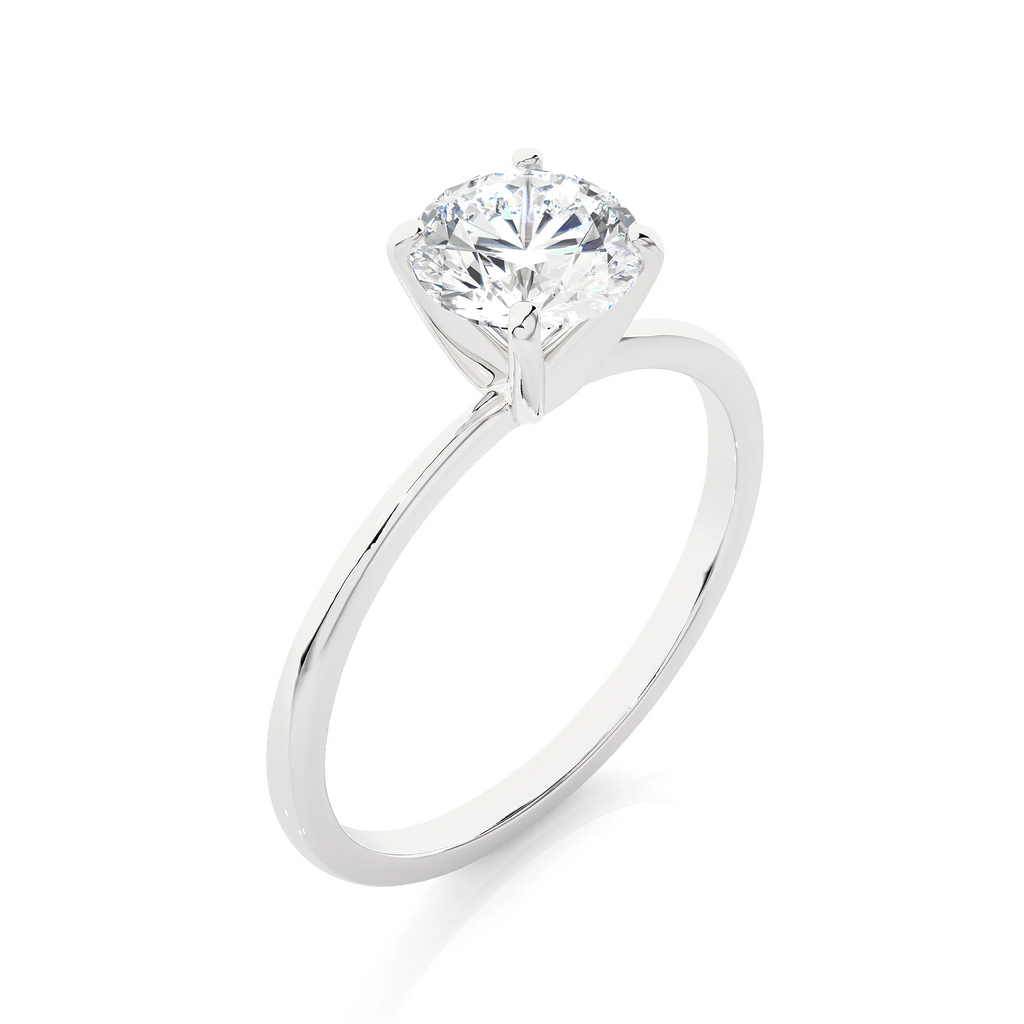 14k White Gold Solitaire Engagement Ring A6368