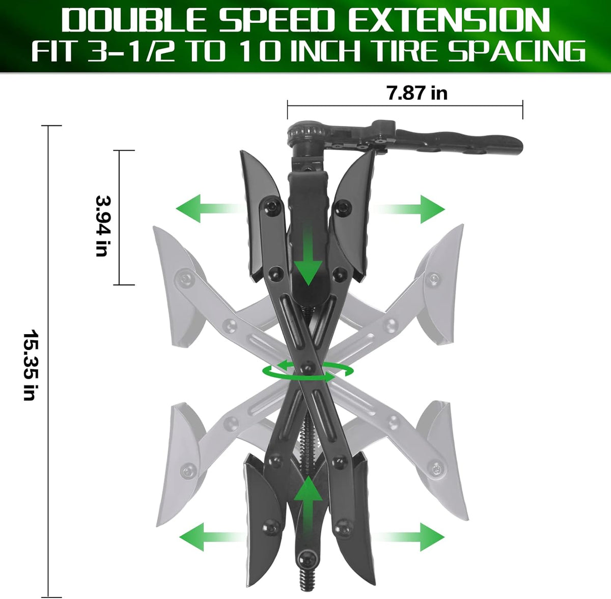 X-Chock Wheel Stabilizer, Scissor Tire Locking Chocks, 1 Pair O9813