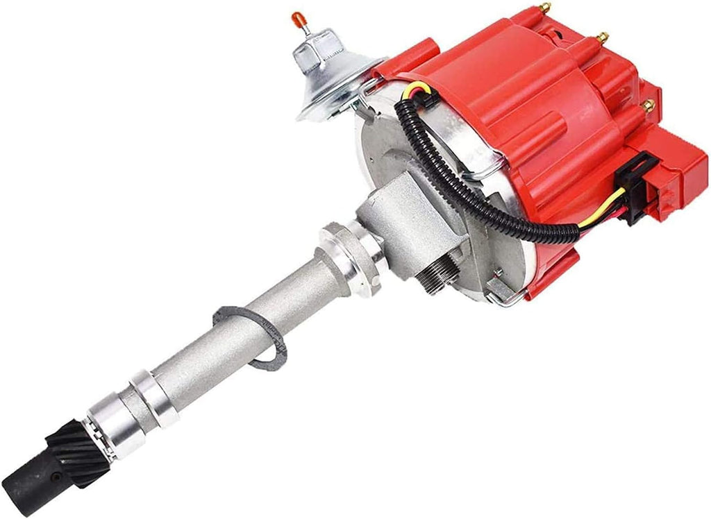 Red Cap HEI Distributor with Spark Plug Wires and Harness D74754